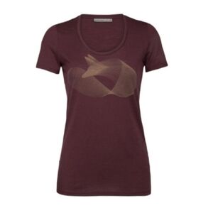 OFFER! Icebreaker Women Tech Lite SS Scoop Polar Fox Redwood